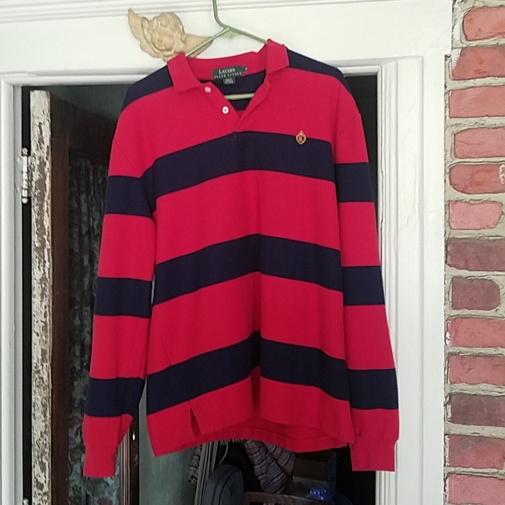 Vintage long sleeve polo szM